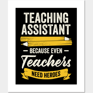 Funny Teacher Teaching Assistant Gift Posters and Art